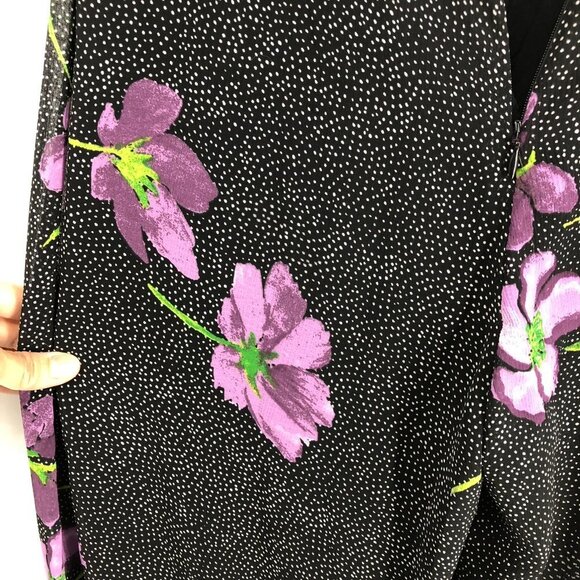 Urban Outfitters Gratilda Ruffle Black Purple Floral  Print backless Jumpsuit 2 - Picture 12 of 16